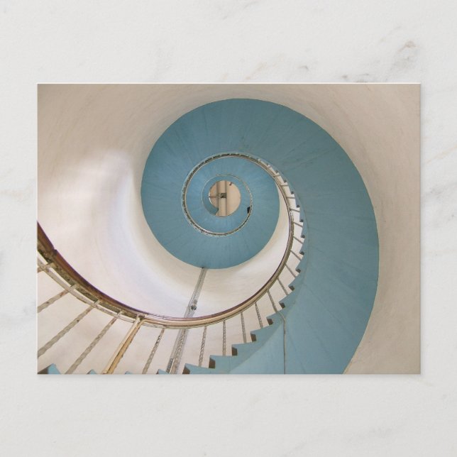 Spiral Staircase of Lyngvik Lighthouse Postcard (Front)