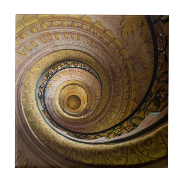 Spiral Staircase Pattern Ceramic Tile (Front)