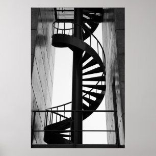 Spiral staircase poster