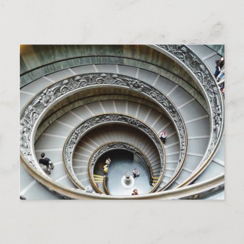 Spiral Staircase Vatican Museum Postcard