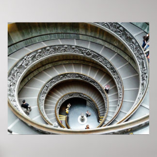 Spiral Staircase, Vatican Museum, Poster