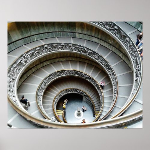 Spiral Staircase Vatican Museum Poster