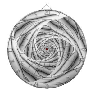 Spiral Steps in Black and White Dart Board