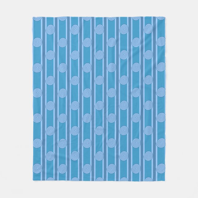 Spiral Striped Fleece Blanket (Front)
