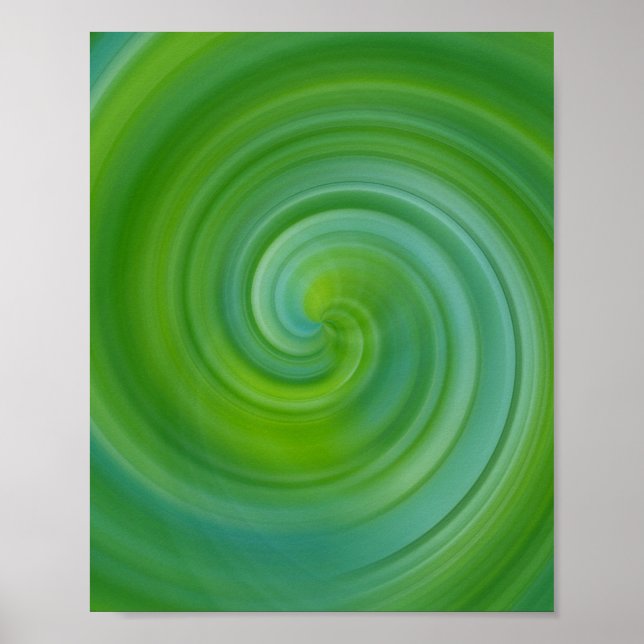 Spiral Swirl - Green Poster (Front)