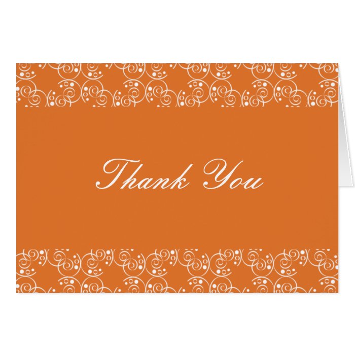 Spiral Swirls Thank You Note Greeting Card