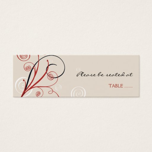 Customizable Spiral Table Place Card Business Card