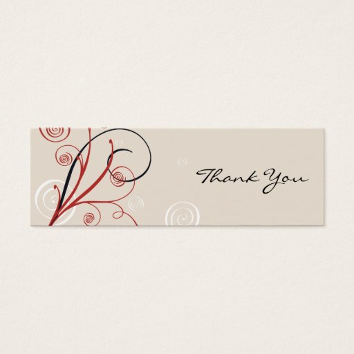 Customizable Spiral Thank You Tag Business Card Templates
