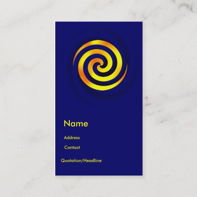 Spiral Theme Business Card (Front)