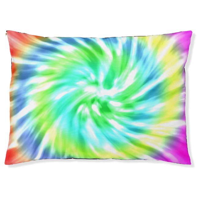 Spiral Tie Dye Design Dog Bed (Front)
