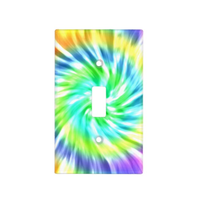 Spiral Tie Dye Light Switch Cover (Front)