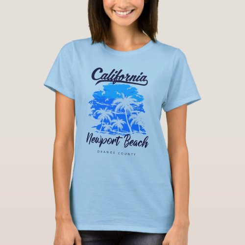 Spiral tie Dye Newport Beach California T_Shirt