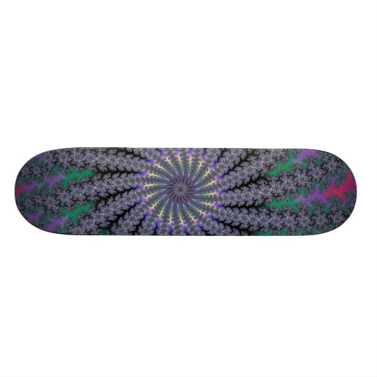 Spiral Tie-Dye Rainbow Fractal Skateboard