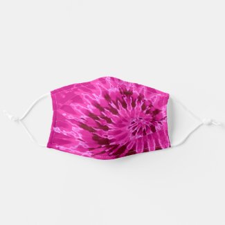 Spiral Tie Dye Raspberry Cloth Face Mask