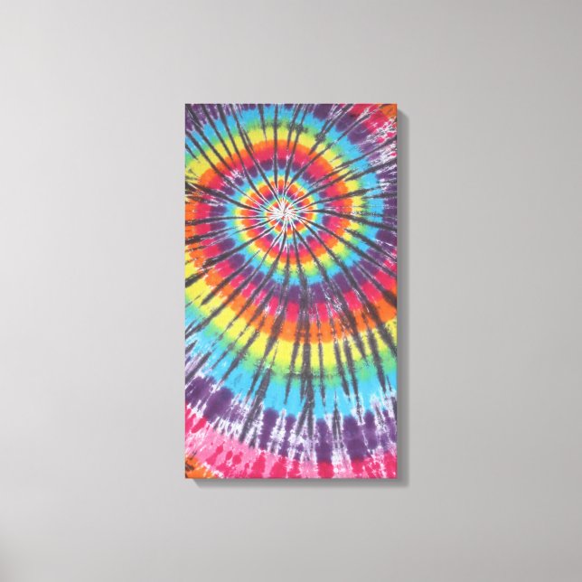 Spiral Tie Dye Stretched Canvas Print (Front)