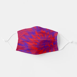 Spiral Tie Red and Blue Cloth Face Mask