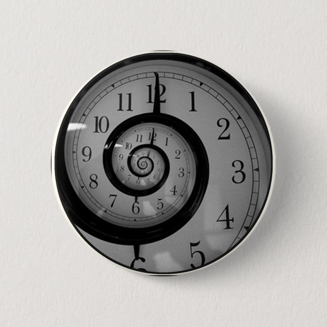 Spiral Time Pinback Button (Front)