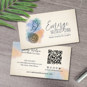 Spiral to Butterfly Wellness & Coaching Business Card