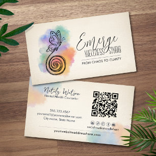 Spiral to Butterfly Wellness & Coaching Business Card