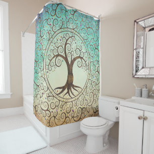 Spiral Tree of life - Yggdrasil Shower Curtain