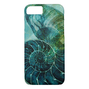Spiral Turquoise Conch Shell iPhone 8/7 Case