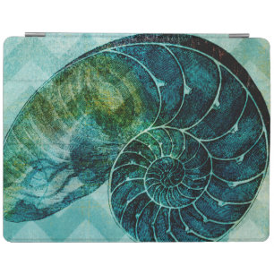 Spiral Turquoise Conch Shell iPad Smart Cover