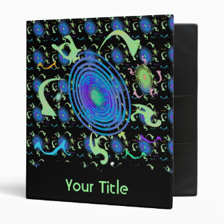 Spiral Turtles Customizable Art Binder