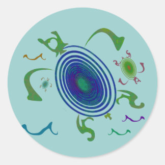 Spiral Turtles Stickers