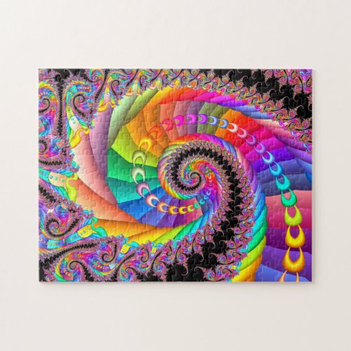 Spiral Twist Fractal Art Jigsaw Puzzle