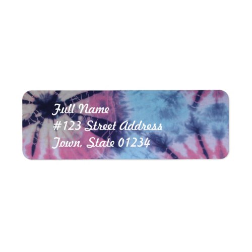 Spiral Tye Dye Mailing Labels