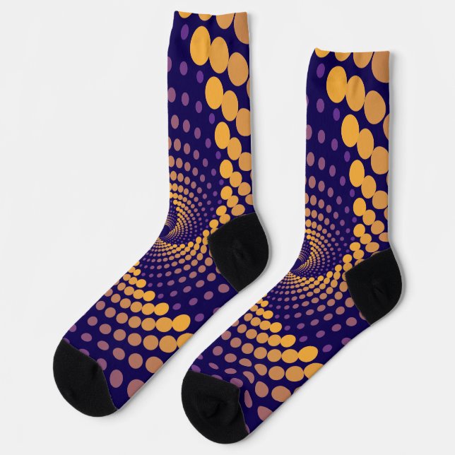 Spiral Vortex pattern Socks (Left)