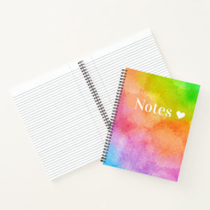 Spiral water color tie dye Notebook