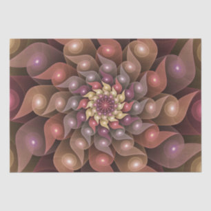 Spiral Wings, Modern Abstract Colorful Fractal Art Tissue Paper