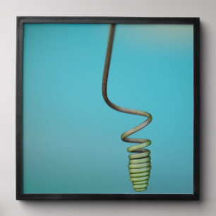 Spiral Wire Thread Blue Abstract Photo Tile