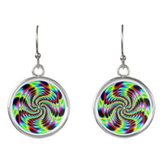 Spiral zigzag earrings