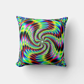 Spiral zigzag throw pillow