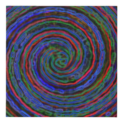 Spirale Farbenfrohes Abstraktes  Leinwandbild Faux Canvas Print