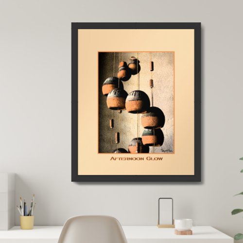 Spiraled Clay Wind Chimes Still Life Framed Art