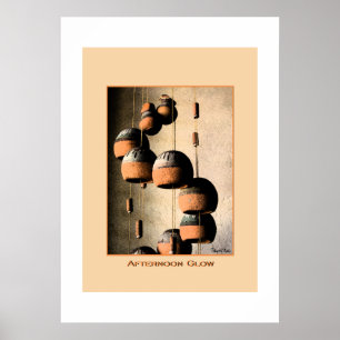 Spiraled Clay Wind Chimes Still Life Poster
