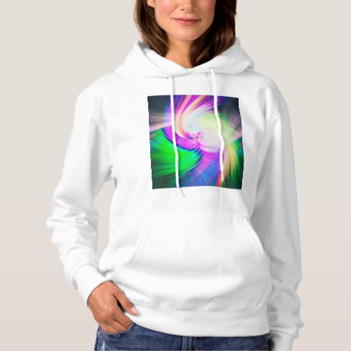 SPIRALFLUO _ Psychedelic Colorful Modern Fractal _ Hoodie