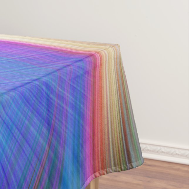 SPIRALFLUO - Psychedelic Colorful Modern Fractal - Tablecloth (In Situ)