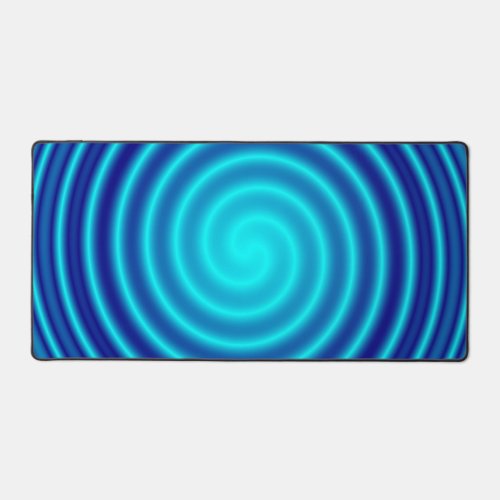 Spiraling Blue Vertigo Desk Mat