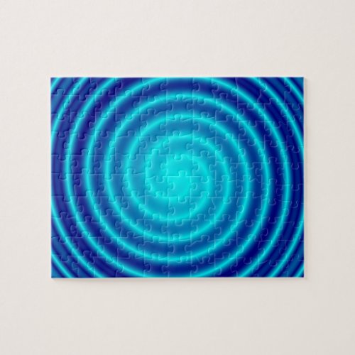 Spiraling Blue Vertigo Jigsaw Puzzle