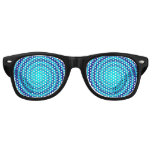 Spiraling Blue Vertigo Retro Sunglasses at Zazzle