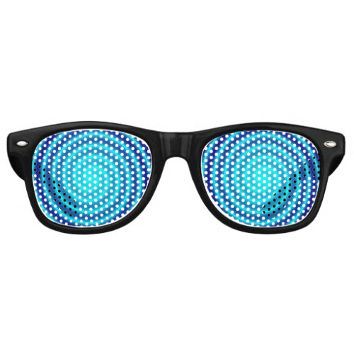 Spiraling Blue Vertigo Retro Sunglasses