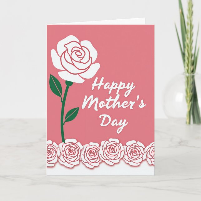 Spiraling Floral Card (Front)