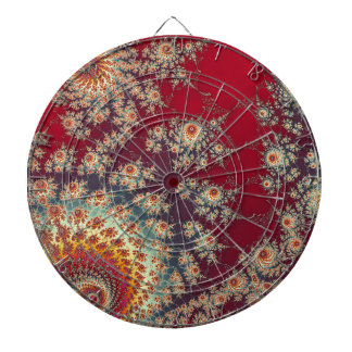 Spiraling Floral Pattern Dart Board