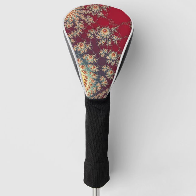 Spiraling Floral Pattern Golf Head Cover (Front)