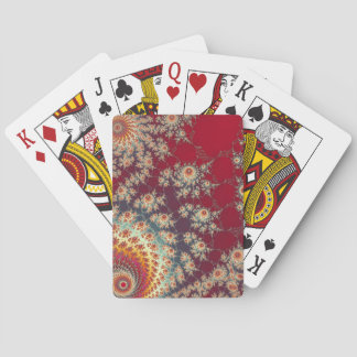 Spiraling Floral Pattern Poker Cards