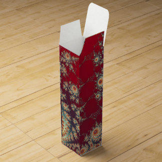 Spiraling Floral Pattern Wine Box